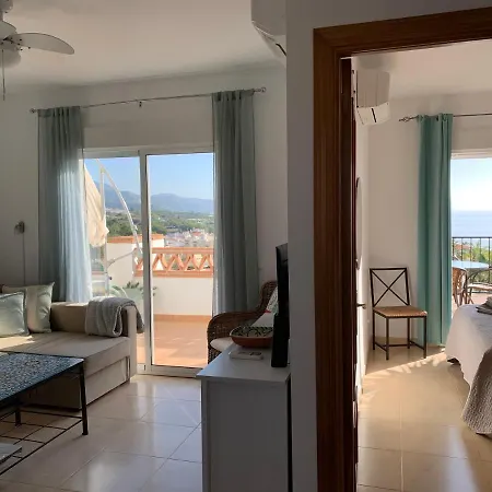 Playa Burriana, Stor Terass, Havsutsikt, Pool Apartment Nerja