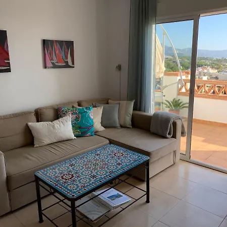 Apartamento Playa Burriana, Stor Terass, Havsutsikt, Pool Nerja